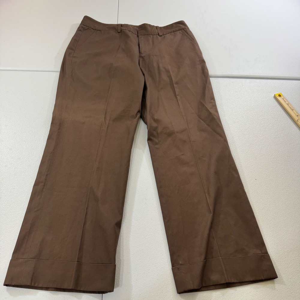 VTG Lauren Ralph Lauren Mens Brown‎ Flat Front Casual Chinos Pants Size 8